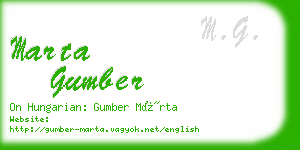 marta gumber business card